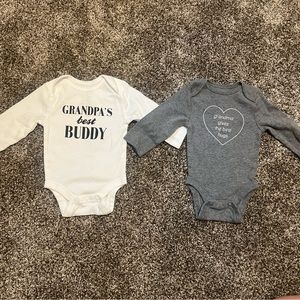 Jumping bean newborn grandparent onesies
